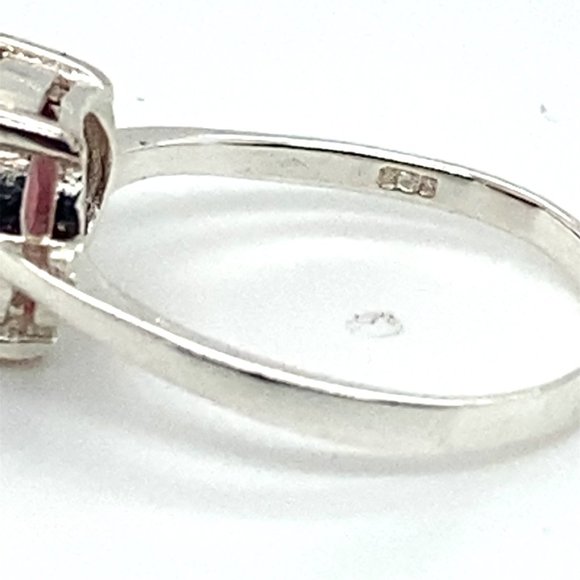 Red Tourmaline 3.61ct Platinum Finish Solid 925 Sterling Silver Ring - Picture 7 of 7